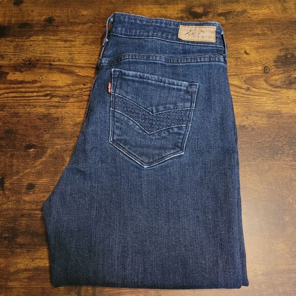 Vtg Levi's Jeans Size 12 Classic Demi Curve Mid Rise Dark Wash Stretch Denim Y2K - Picture 3 of 11